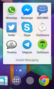 Screenshot installed instant messengers